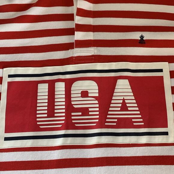 NWT Men’s Chubbies The Freedom Ring Rugby Shirt Size Large USA Olympics America - Picture 6 of 16